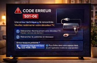 Code erreur s01-06 : Comprendre et résoudre ce problème